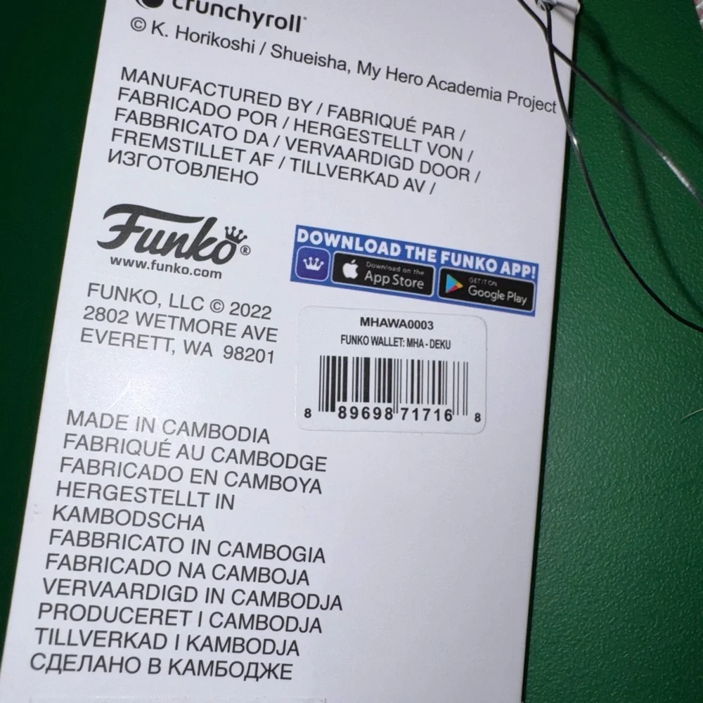 Funko My Hero Academia Blue and Green Card Holder